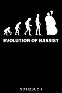 Evolution of Bassist: A5 WOCHENPLANER Geschenkideen für Bassisten - Kontrabass - Jazz - Musik - Buch - Geschenk für Erwachsene Kinder Anfänger - Bücher - Bass