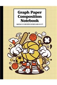 Graph Paper Composition Notebook Quad Rule 5x5 Grid Paper - 150 Sheets (Large, 8.5 x 11