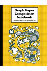 Graph Paper Composition Notebook Quad Rule 5x5 Grid Paper - 150 Sheets (Large, 8.5 x 11