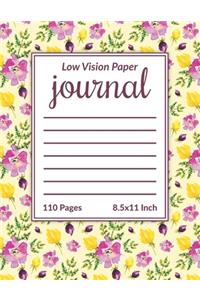 Low Vision Paper Journal