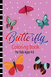 Butterfly Coloring Book for Kids Ages 4-8