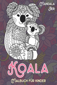 Malbuch für Kinder - Mandala - Tier - Koala
