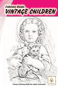 VINTAGE CHILDREN coloring books. Vintage Coloring books for adults relaxation