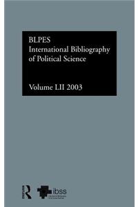 Ibss: Political Science: 2003 Vol.52