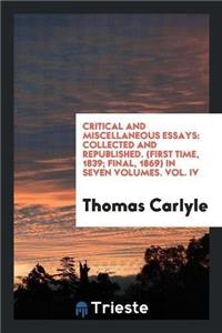 Critical and Miscellaneous Essays