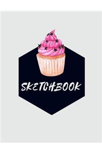 Sketchbook: Novelty Cupcake Sketchbook 8.5x11in