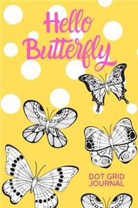 Hello Butterfly Dot Grid Journal