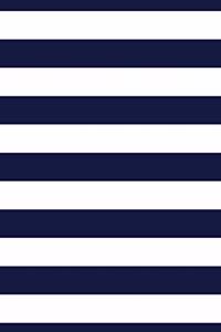 Navy Blue White Stripes School Composition Book