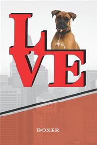 Boxer: Love Park Writing Journal Notebook Book Is 120 Pages 6x9