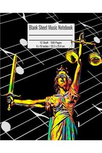 Blank Sheet Music Notebook
