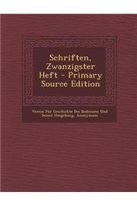 Schriften, Zwanzigster Heft