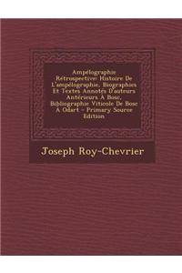 Ampelographie Retrospective