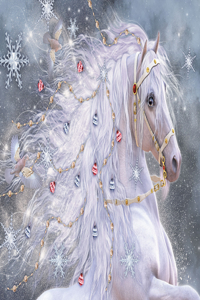 Festive Horse Deluxe Boxed Holiday Cards (20 Cards, 21 Self-Sealing Envelopes)