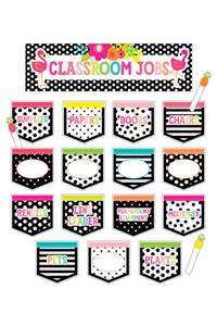 Simply Stylish Tropical Classroom Jobs Mini Bulletin Board Set