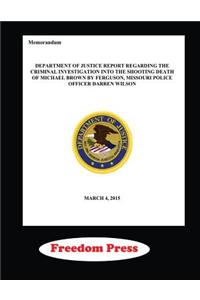 DOJ Investigation of the Shooting of Michael Brown