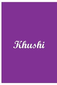Khushi - Purple Notebook / Journal / Extended Lined Pages / Soft Matte Cover