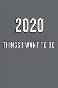 2020 Things to Do This Year Resolution Journal