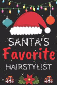 Santa's Favorite hairstylist: A Super Amazing Christmas hairstylist Journal Notebook.Christmas Gifts For hairstylist . Lined 100 pages 6" X9" Handbook Or Dairy.Christmas Notebook