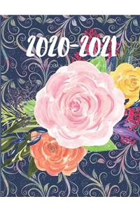 Daily Planner 2020-2021 Mystical Flowers 15 Months Gratitude Hourly Appointment Calendar