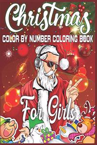 Christmas Color By Number Coloring Book For Girls