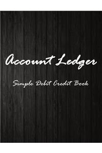 Accounting Ledger Simple Debit Credit Book