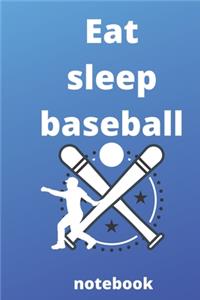 eat sleep baseball repeat notebook