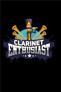 Katze spielt Klarinette Notizbuch