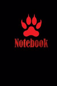 Notebook Wolf trace - Large (8.5 x 11 inches) - 120 Pages- Black Cover