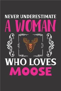 Never Underestimate A Woman Who Loves Moose