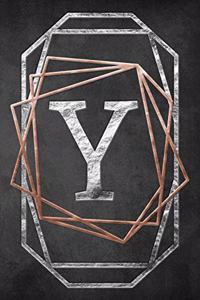 Chalkboard Foiling Minimalist Letter Notebook - Y