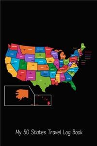My 50 States Travel Log Book