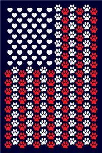 Hearts & Paws American Flag Journal