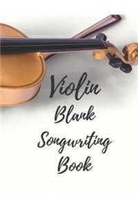 Violin Blank Songwriting Book