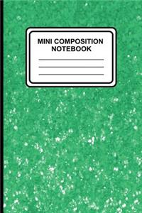 Mini Composition Notebook: 6" x 9", 100 pages, Lined Ruled Notebook, (Gliter (Green)-[Professional Binding]