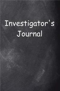 Investigator's Journal Chalkboard Design