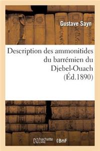 Description Des Ammonitides Du Barrémien Du Djebel-Ouach