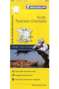 Aude, Pyrenees-Orientales - Michelin Local Map 344