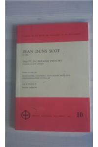 Jean Duns Scot: Traite Du Premier Principe