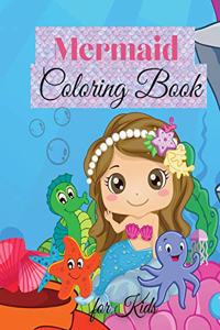 Mermaid Coloring Book for Kids