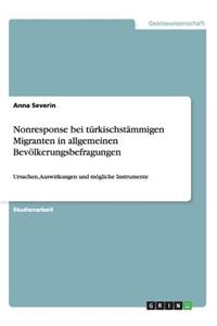 Nonresponse bei türkischstämmigen Migranten in allgemeinen Bevölkerungsbefragungen