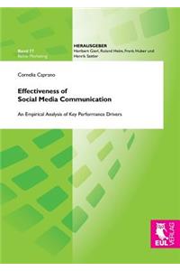 Effectiveness of Social Media Communication