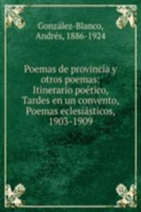 Poemas de provincia y otros poemas