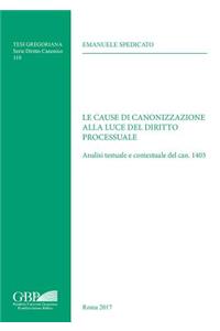 Le Cause Di Canonizzazione Alla Luce del Diritto Processuale