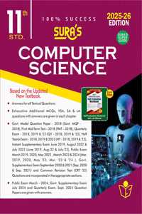 SURA`S 11th Standard Computer Science Exam Guide in English Medium 2025-26 Latest Updated Edition