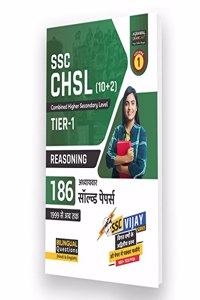 Examcart Latest SSC CHSL (10+2) Tier 1 Reasoning 186 Chapter-wise Solved Papers For 2023 Exam in Hindi and English