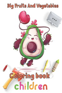 Big Fruits and Vegetables Coloring book children