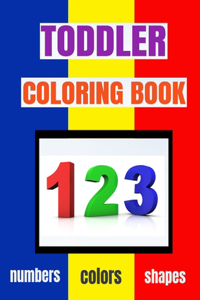 Toddler coloring book numbers colors shapes