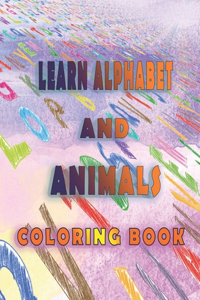 Learn alphabet and animals coloring book