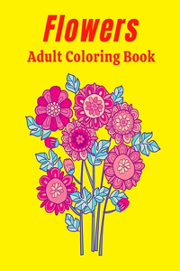 Flowers Adult Coloring Book