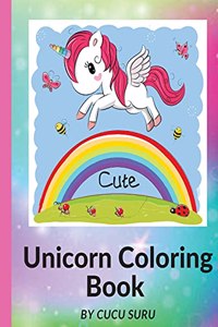 Cute Unicorn Coloring Book